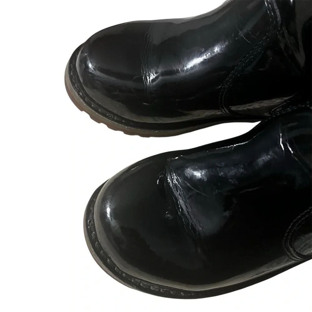 UGG Black Boots Chunky Sole Lace-Up Design